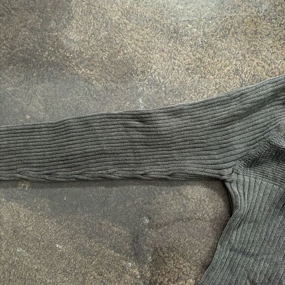 Y2k Lee Full Zip Dark Grey Sweater Tight Fit Outdoors Adult Size XL Read Bio - Picture 4 of 16